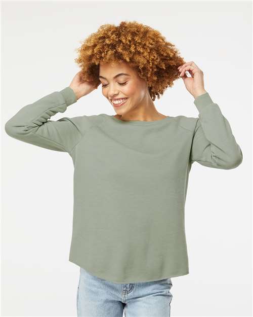 Independent Trading Co. PRM2000 Women's California Wave Wash Crewneck Sweatshirt in 