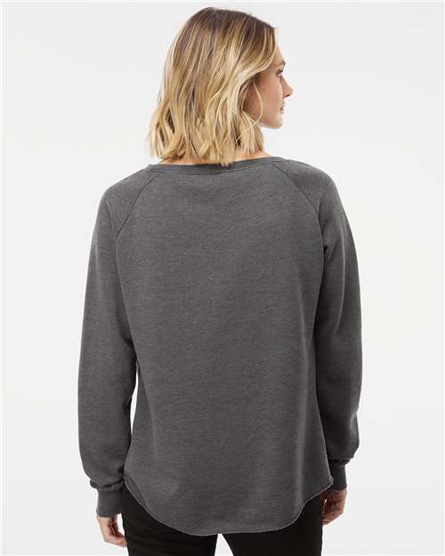 Independent Trading Co. PRM2000 Women's California Wave Wash Crewneck Sweatshirt in 