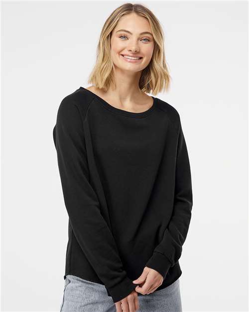 Independent Trading Co. PRM2000 Women's California Wave Wash Crewneck Sweatshirt in 
