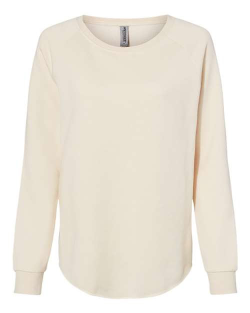 Independent Trading Co. PRM2000 Women's California Wave Wash Crewneck Sweatshirt in Bone