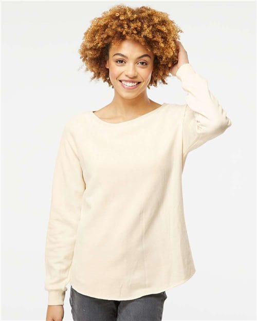 Independent Trading Co. PRM2000 Women's California Wave Wash Crewneck Sweatshirt in 