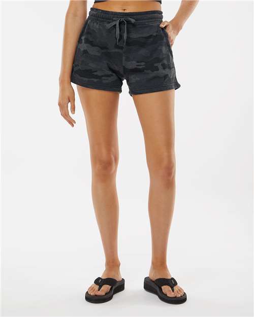 Independent Trading Co. PRM20SRT-Women’s Lightweight California Wave Wash Fleece Shorts in 