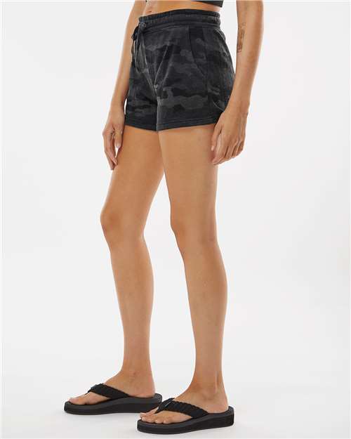 Independent Trading Co. PRM20SRT-Women’s Lightweight California Wave Wash Fleece Shorts in 