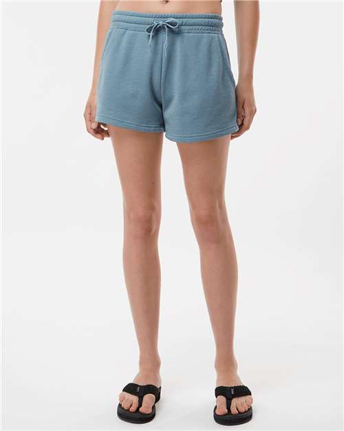 Independent Trading Co. PRM20SRT-Women’s Lightweight California Wave Wash Fleece Shorts in 