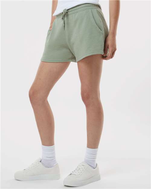 Independent Trading Co. PRM20SRT-Women’s Lightweight California Wave Wash Fleece Shorts in 