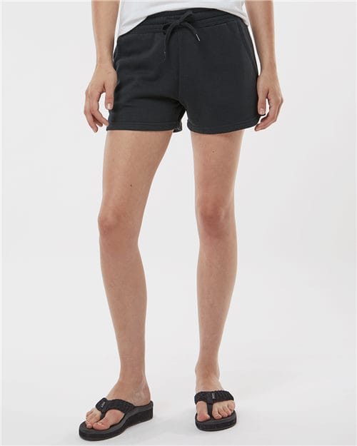 Independent Trading Co. PRM20SRT-Women’s Lightweight California Wave Wash Fleece Shorts in 