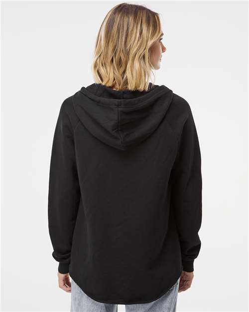 Independent Trading Co. PRM2500 Women’s Lightweight California Wave Wash Hooded Sweatshirt in 