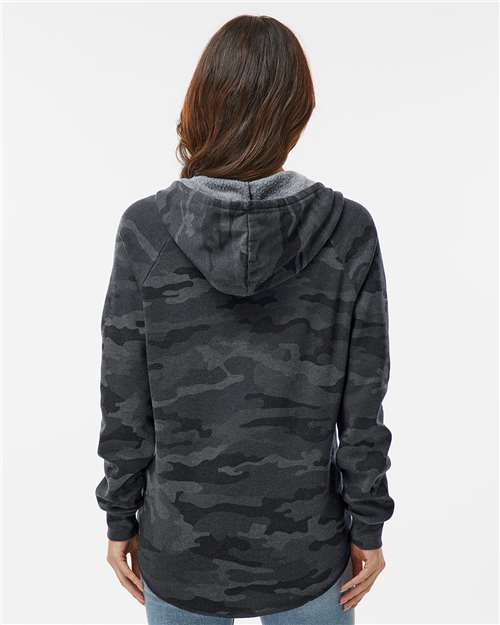 Independent Trading Co. PRM2500 Women’s Lightweight California Wave Wash Hooded Sweatshirt in 
