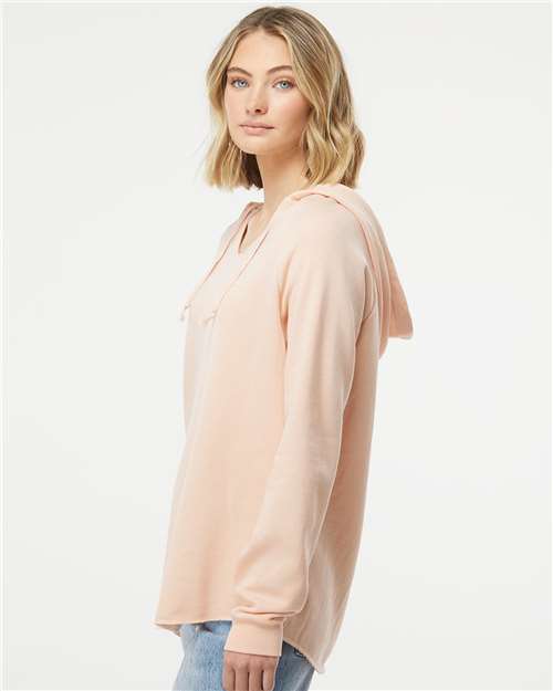 Independent Trading Co. PRM2500 Women’s Lightweight California Wave Wash Hooded Sweatshirt in 