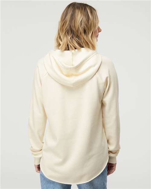 Independent Trading Co. PRM2500 Women’s Lightweight California Wave Wash Hooded Sweatshirt in 