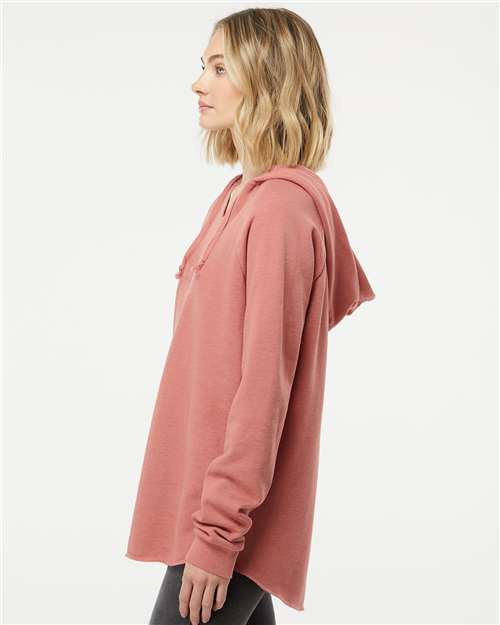 Independent Trading Co. PRM2500 Women’s Lightweight California Wave Wash Hooded Sweatshirt in 