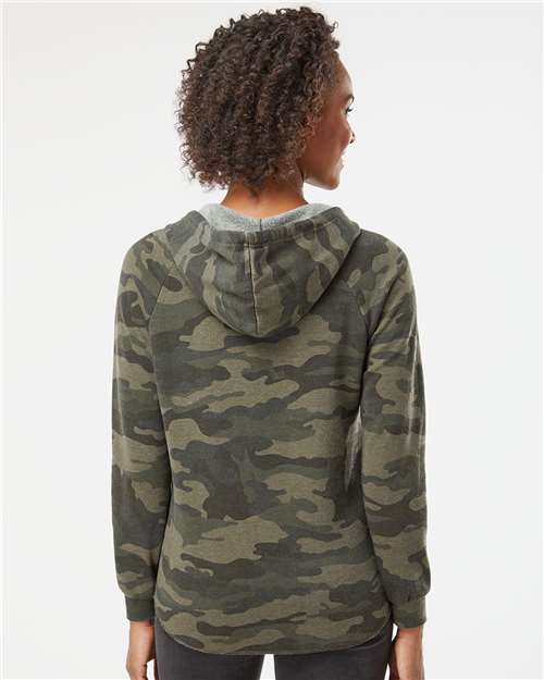Independent Trading Co. PRM2500 Women’s Lightweight California Wave Wash Hooded Sweatshirt in 