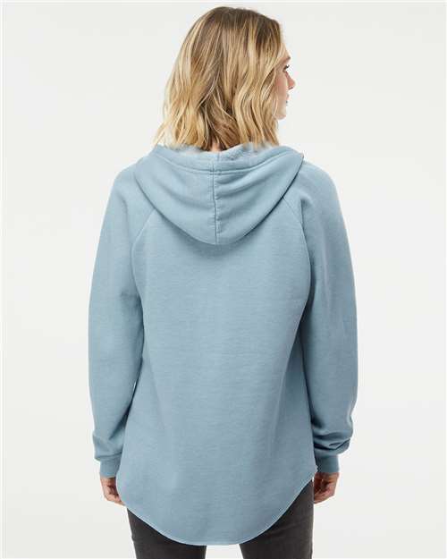 Independent Trading Co. PRM2500 Women’s Lightweight California Wave Wash Hooded Sweatshirt in 