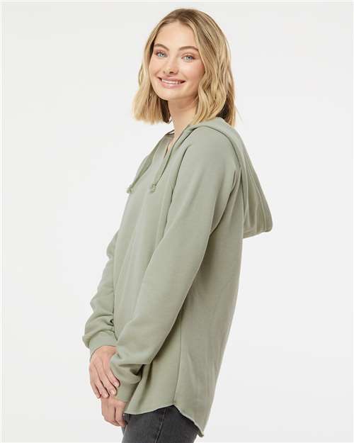 Independent Trading Co. PRM2500 Women’s Lightweight California Wave Wash Hooded Sweatshirt in 