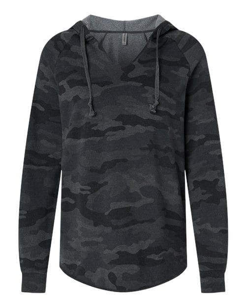 Independent Trading Co. PRM2500 Women’s Lightweight California Wave Wash Hooded Sweatshirt in 