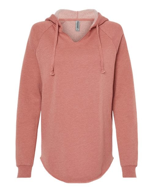 Independent Trading Co. PRM2500 Women’s Lightweight California Wave Wash Hooded Sweatshirt in 