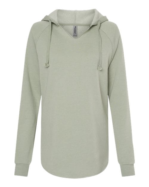 Independent Trading Co. PRM2500 Women’s Lightweight California Wave Wash Hooded Sweatshirt in 