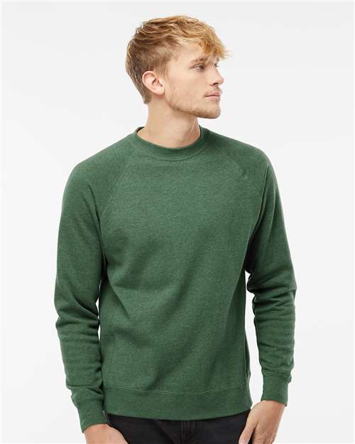 Independent Trading Co. PRM30SBC Unisex Special Blend Raglan Crewneck Sweatshirt in 
