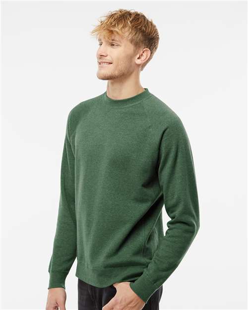 Independent Trading Co. PRM30SBC Unisex Special Blend Raglan Crewneck Sweatshirt in 