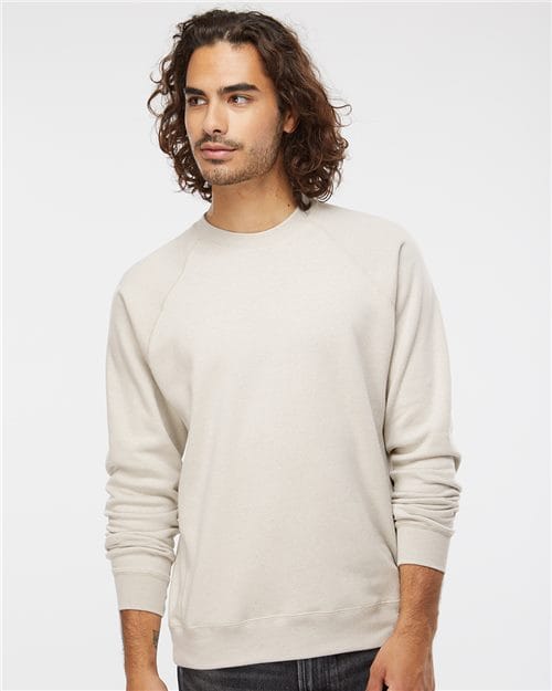Independent Trading Co. PRM30SBC Unisex Special Blend Raglan Crewneck Sweatshirt in 