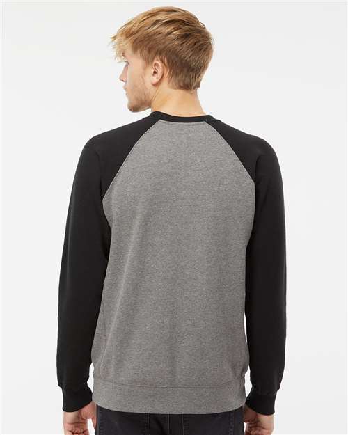 Independent Trading Co. PRM30SBC Unisex Special Blend Raglan Crewneck Sweatshirt in 