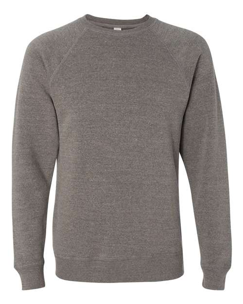 Independent Trading Co. PRM30SBC Unisex Special Blend Raglan Crewneck Sweatshirt in Nickel
