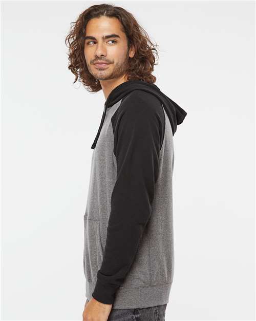 Independent Trading Co. PRM33SBP Unisex Special Blend Raglan Hooded Sweatshirt in 