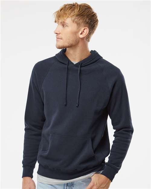 Independent Trading Co. PRM33SBP Unisex Special Blend Raglan Hooded Sweatshirt in Classic Navy