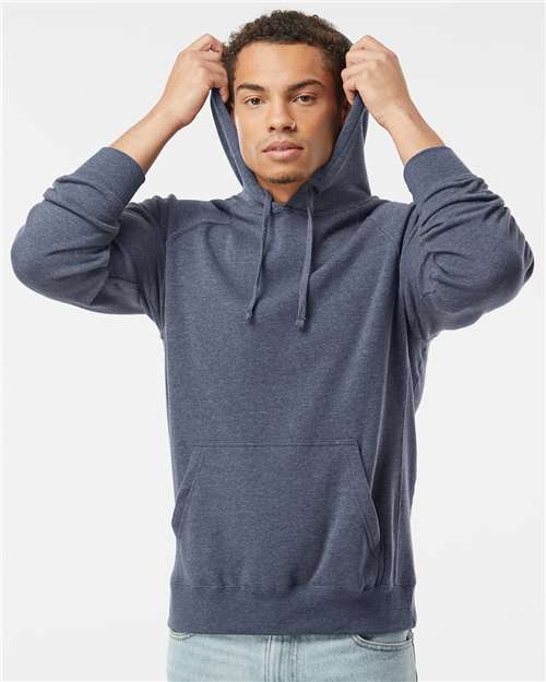 Independent Trading Co. PRM33SBP Unisex Special Blend Raglan Hooded Sweatshirt in Midnight Navy