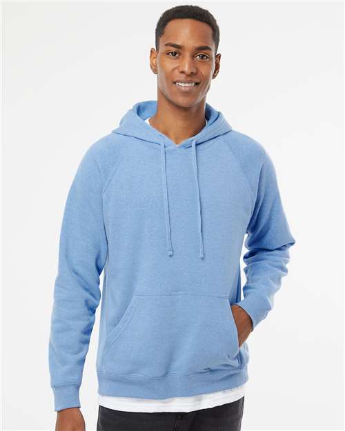 Independent Trading Co. PRM33SBP Unisex Special Blend Raglan Hooded Sweatshirt in Pacific