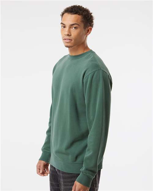 Independent Trading Co. PRM3500 Unisex Midweight Pigment-Dyed Crewneck Sweatshirt in Pigment Alpine Green