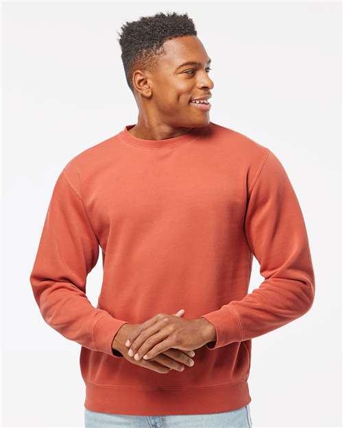 Independent Trading Co. PRM3500 Unisex Midweight Pigment-Dyed Crewneck Sweatshirt in Pigment Amber