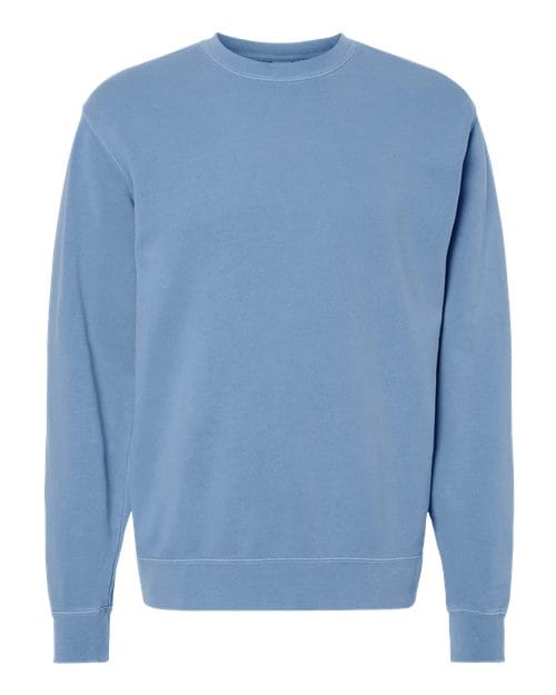 Independent Trading Co. PRM3500 Unisex Midweight Pigment-Dyed Crewneck Sweatshirt in Pigment Light Blue