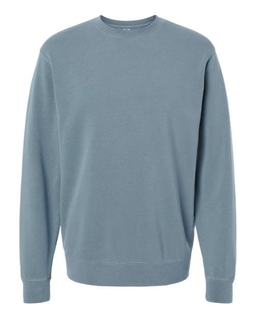 Independent Trading Co. PRM3500 Unisex Midweight Pigment-Dyed Crewneck Sweatshirt in Pigment Slate Blue