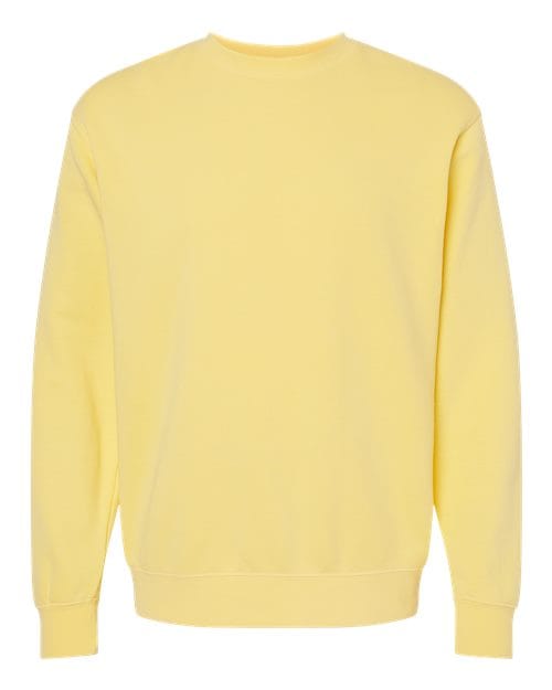 Independent Trading Co. PRM3500 Unisex Midweight Pigment-Dyed Crewneck Sweatshirt in Pigment Yellow