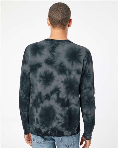 Independent Trading Co. PRM3500TD Unisex Midweight Tie-Dyed Crewneck Sweatshirt in 