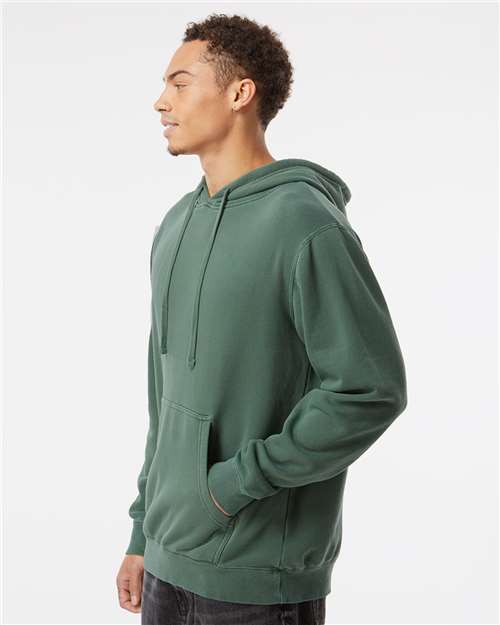 Independent Trading Co. PRM4500 Unisex Midweight Pigment-Dyed Hooded Sweatshirt in Pigment Alpine Green