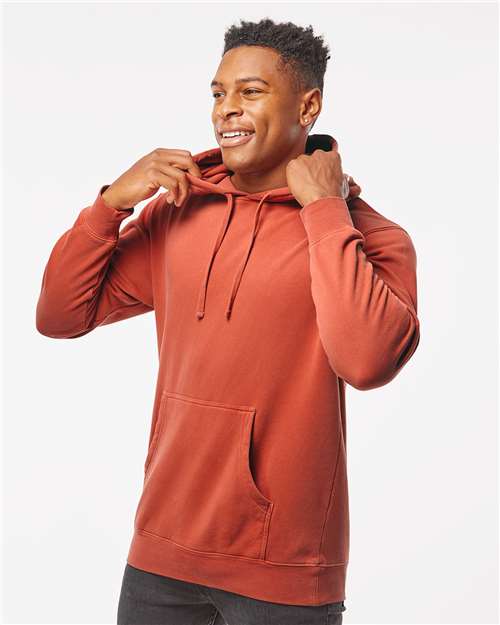 Independent Trading Co. PRM4500 Unisex Midweight Pigment-Dyed Hooded Sweatshirt in Pigment Amber