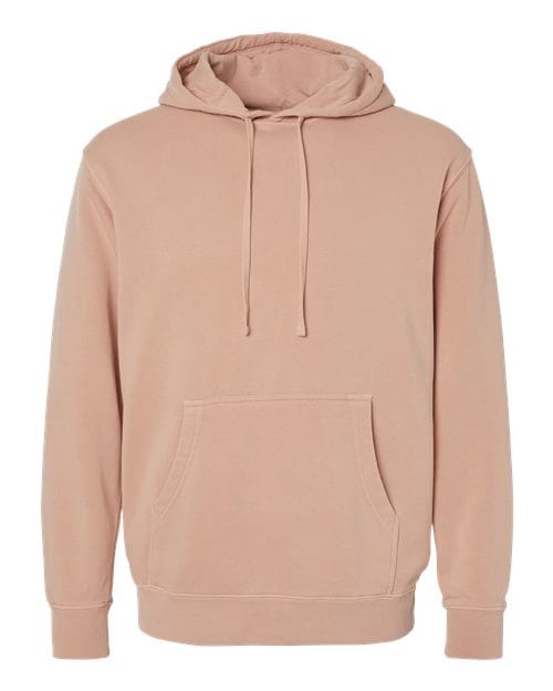 Independent Trading Co. PRM4500 Unisex Midweight Pigment-Dyed Hooded Sweatshirt in Pigment Dusty Pink