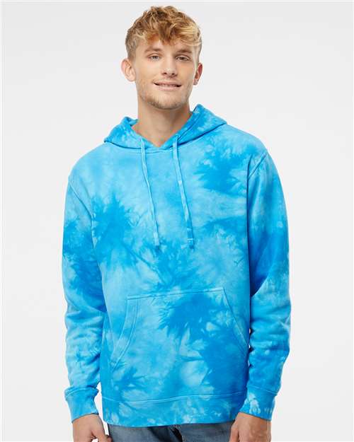 Independent Trading Co. PRM4500TD Unisex Midweight Tie-Dyed Hooded Sweatshirt in 