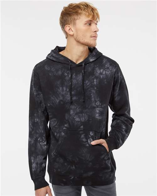 Independent Trading Co. PRM4500TD Unisex Midweight Tie-Dyed Hooded Sweatshirt in 