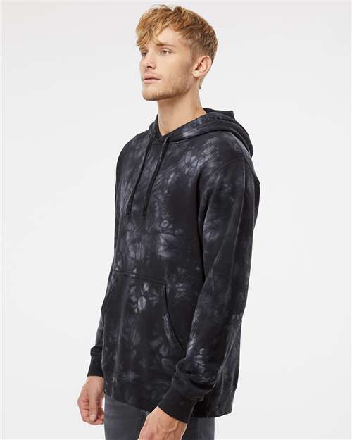 Independent Trading Co. PRM4500TD Unisex Midweight Tie-Dyed Hooded Sweatshirt in 