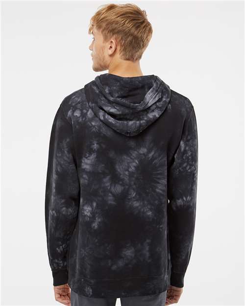 Independent Trading Co. PRM4500TD Unisex Midweight Tie-Dyed Hooded Sweatshirt in 