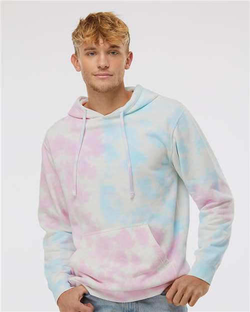 Independent Trading Co. PRM4500TD Unisex Midweight Tie-Dyed Hooded Sweatshirt in 