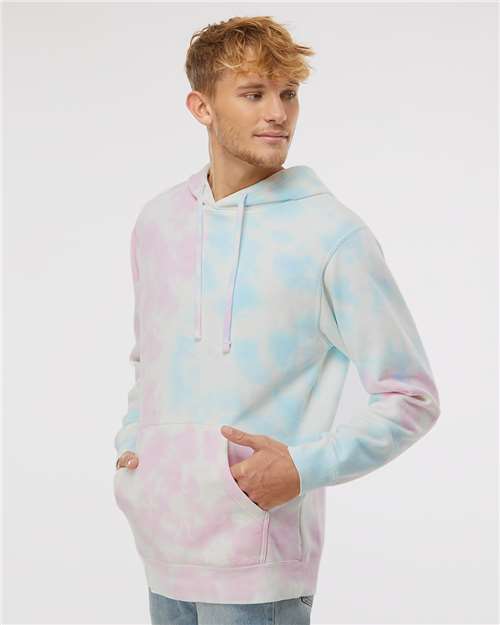Independent Trading Co. PRM4500TD Unisex Midweight Tie-Dyed Hooded Sweatshirt in 