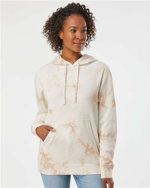 Independent Trading Co. PRM4500TD Unisex Midweight Tie-Dyed Hooded Sweatshirt in 