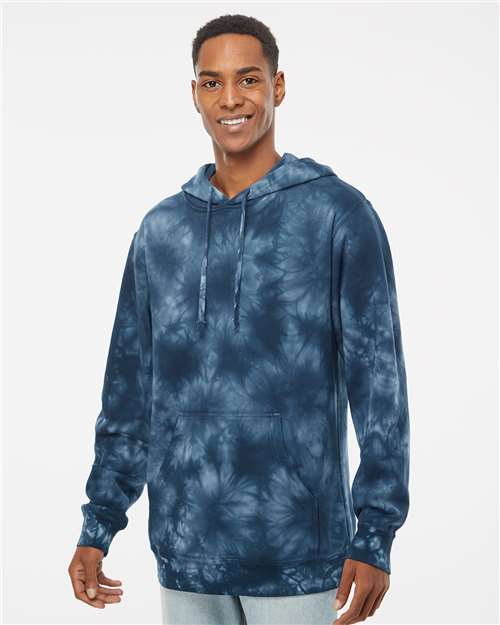 Independent Trading Co. PRM4500TD Unisex Midweight Tie-Dyed Hooded Sweatshirt in 
