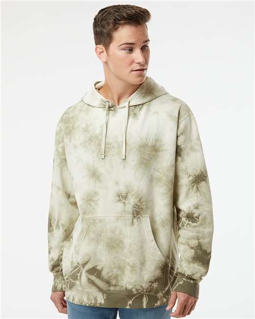 Independent Trading Co. PRM4500TD Unisex Midweight Tie-Dyed Hooded Sweatshirt in 