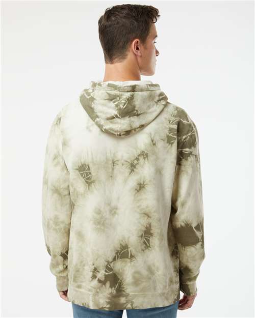 Independent Trading Co. PRM4500TD Unisex Midweight Tie-Dyed Hooded Sweatshirt in 