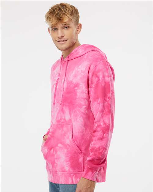 Independent Trading Co. PRM4500TD Unisex Midweight Tie-Dyed Hooded Sweatshirt in 